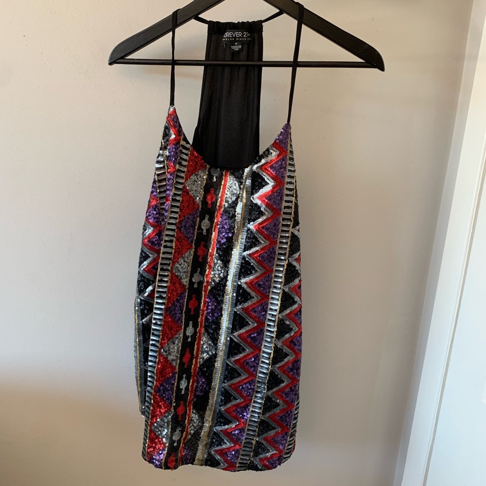 FOREVER 21 Sequinned tanktop